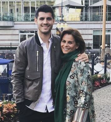 Alfonso Morata wife Susana Martin and son Alvaro Morata.